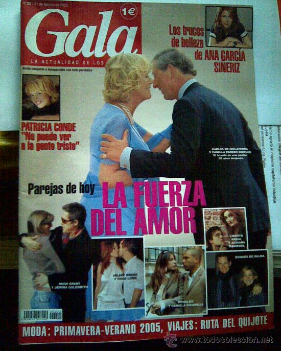Coleccionismo de Revistas y Peri&oacute;dicos: revista gala 22. 21-2-05. duques de palma. carlos de inglaterra. patricia conde. cicarelli. swank.