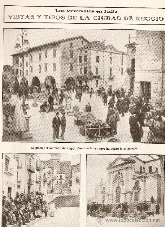 Collection Magazines and Newspapers: A&Ntilde;O 1909 ITALIA TERREMOTO MESSINA REGGIO ELIZONDO NAVARRA NAVALCAIDE MAZZANTINITO CUENCA VILLARREAL