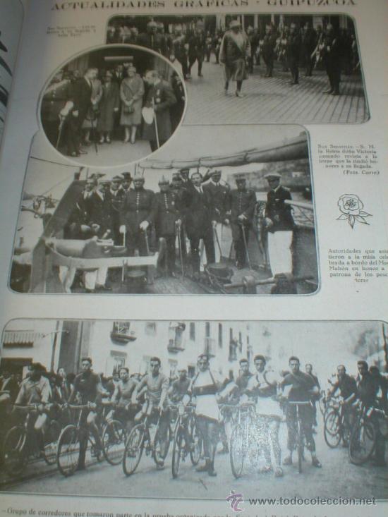 Collezionismo di Riviste e Giornali: SAN SEBASTIAN Y LASARTE VISITA REGIA Y CARRERA CICLISTA REPORTAJE 1927