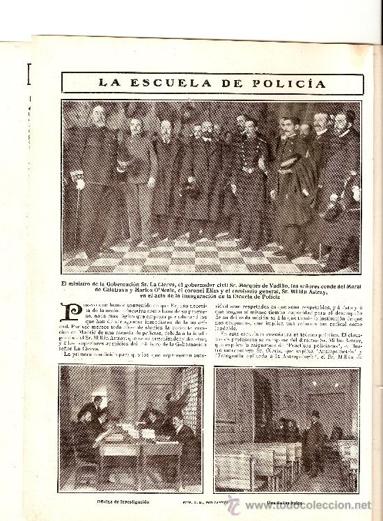 Collezionismo di Riviste e Giornali: A&Ntilde;O 1908 ESCUELA DE POLICIA MADRID ASTRAY PISCIFACTORIA ASTURIAS ERMITA SANTO DOMINGO CORDOBA