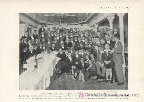 Coleccionismo de revistas y peri&oacute;dicos: * MADRID * Banquete de empleados de ABC y Blanco y Negro -1928