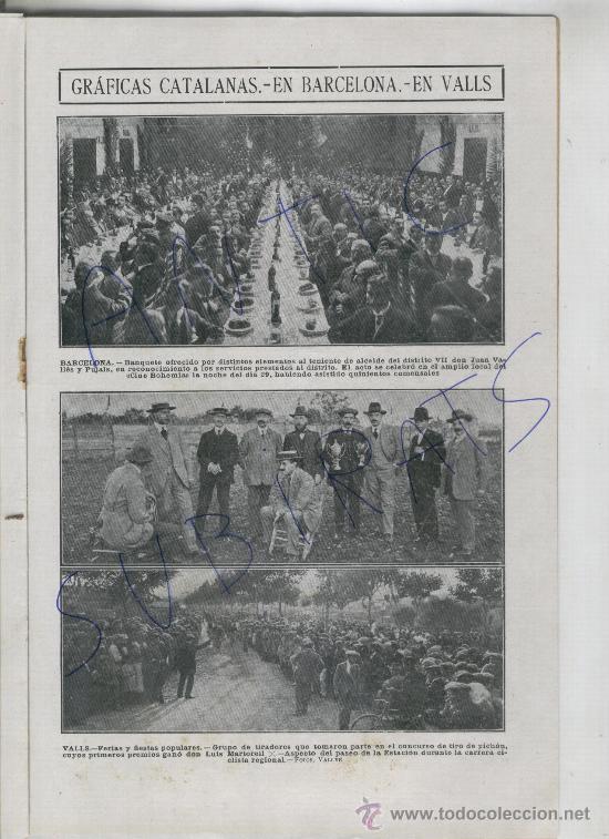 Coleccionismo de revistas y peri&oacute;dicos: LA ACTUALIDAD.01-11-1913. CARRERA CICLISTA EN VALLS. BICICLETA.CICLISMO.CASDAS DE MONTBUY.CRUZ ROJA