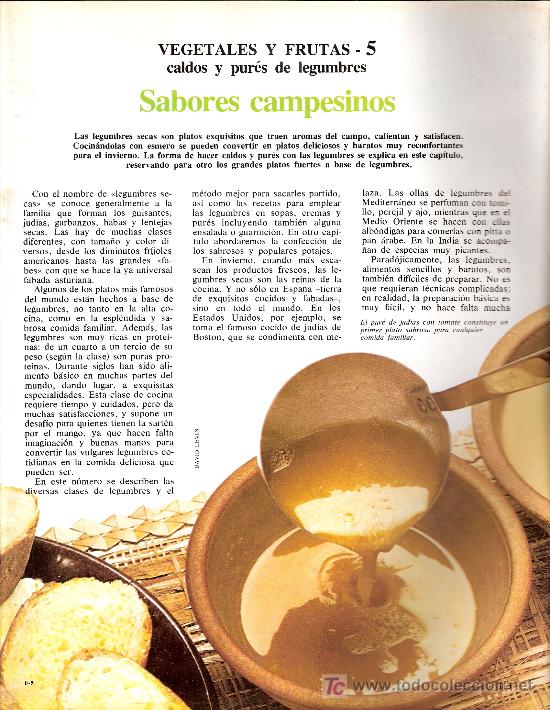 Coleccionismo de Revistas y Peri&oacute;dicos: Fasc&iacute;culo. Cocina Paso a Paso. Sarpe.  Vegetales y frutas 5, Cocina b&aacute;sica 4 .