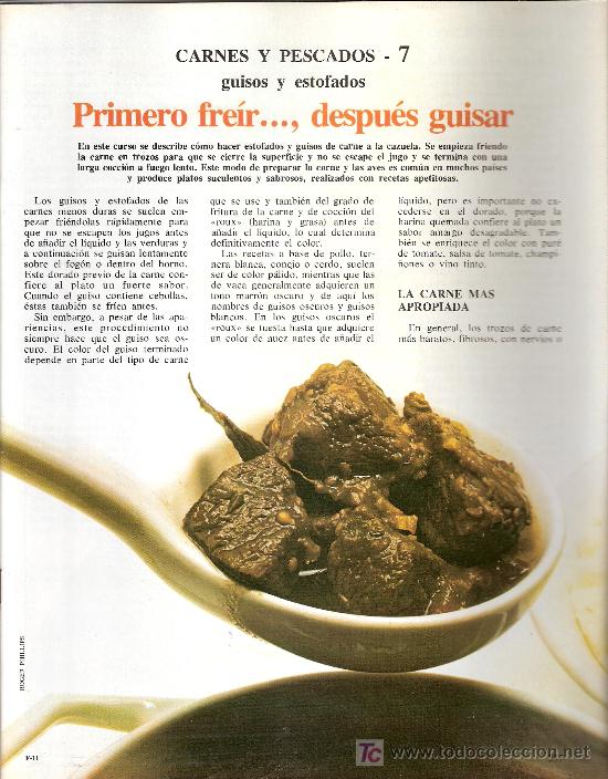 Coleccionismo de Revistas y Peri&oacute;dicos: Fasc&iacute;culo. Cocina Paso a Paso. Sarpe. Carnes y pescados 7, y Cocina b&aacute;sica 19.