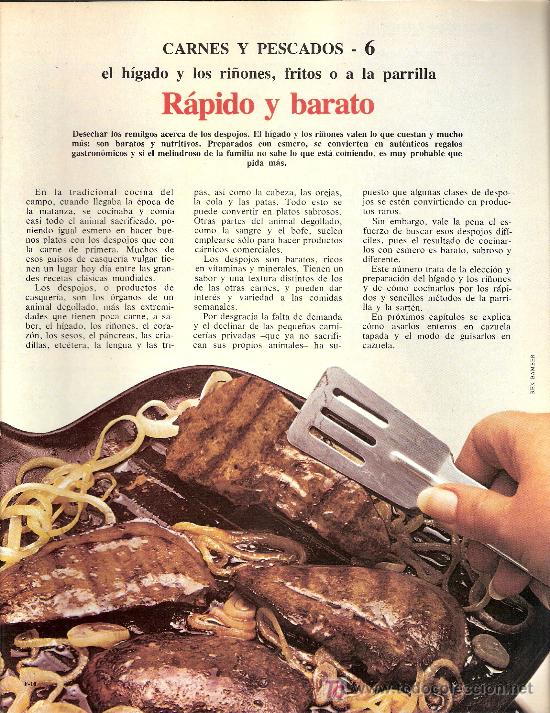 Colecionismo de Revistas e Jornais: Fasc&iacute;culo. Cocina Paso a Paso. Sarpe. Carnes y pescados 6 , Cocina b&aacute;sica 6 y Vegetales y frutas 8.