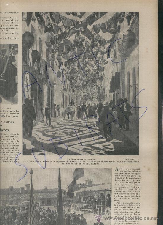 Coleccionismo de revistas y peri&oacute;dicos: ABC A&Ntilde;O 1903 FOTO ANTIGUA DE LA CALLE MAYOR DE NOVELDA  VIRGEN DEL PUERTO SANTIAGO DE COMPOSTELA