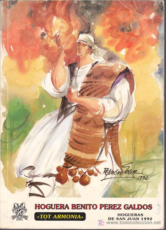Coleccionismo de revistas y peri&oacute;dicos: LLIBRET HOGUERA BENITO PEREZ GALDOS: Tot Armon&iacute;a A&ntilde;o 1992 - HOGUERAS DE SAN JUAN