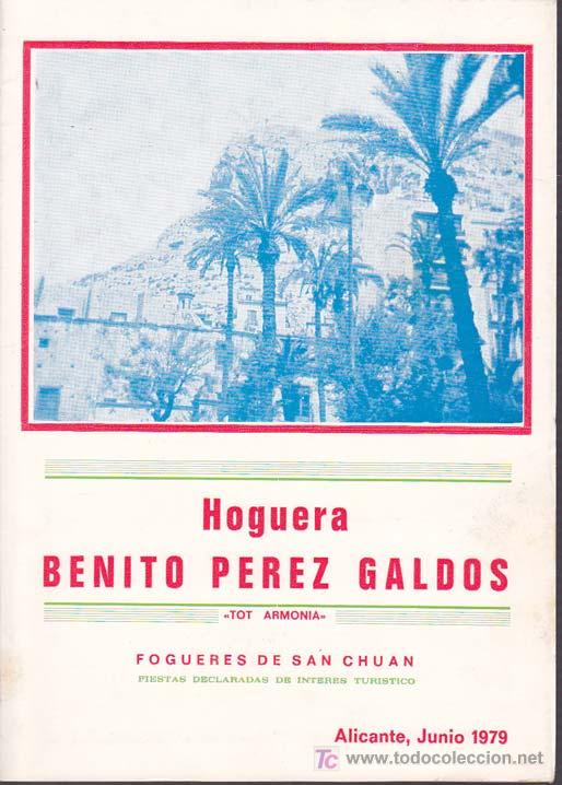 Coleccionismo de revistas y peri&oacute;dicos: LLIBRET HOGUERA BENITO PEREZ GALDOS: Tot Armon&iacute;a A&ntilde;o 1979 - HOGUERAS DE SAN JUAN