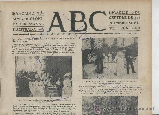 Collection Magazines and Newspapers: .ABC A&Ntilde;O 1903 MONASTERIO DEL PAULAR REY EN VALLADOLID EN PALENCIA MEDINA CASTIILLO DE MOTA UTRERA