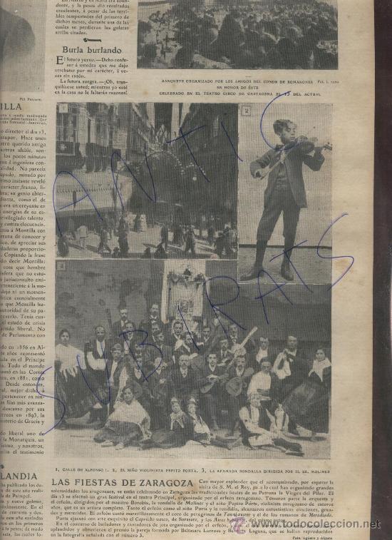 Coleccionismo de Revistas y Peri&oacute;dicos: ABC A&Ntilde;O 1903 RONDALLA MOLINER ZARAGOZA VILLARE HORTIZUELA VENDIMIA  MENJIB TRANSPORTE DE MADERA