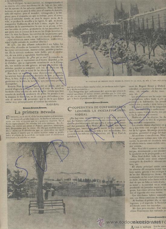 Coleccionismo de Revistas y Peri&oacute;dicos: ABC A&Ntilde; 1903 FOTOS ANTIGUAS DE BURGOS NEVADO VIOLINISTA BUSTINDUY CHOCOLATES MATIAS LOPEZ HARINA BEBE