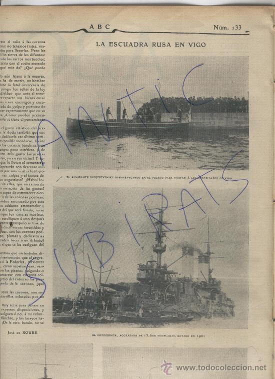 Coleccionismo de Revistas y Peri&oacute;dicos: ABC 1904 LA ESCUADRA RUSA EN VIGO ORFEON DONOSTIERRA DONOSTIARRA CONVENTO DE LA MAGDALENA VALENCIA