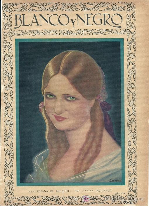 Coleccionismo de Revistas y Peri&oacute;dicos: La Espa&ntilde;a de B&eacute;cquer / ilustraci&oacute;n de cubierta por Rafael Izquierdo - 1928