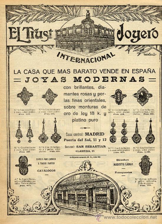 Coleccionismo de Revistas y Peri&oacute;dicos: EL TRUST JOYERO 1919 HOJA REVISTA