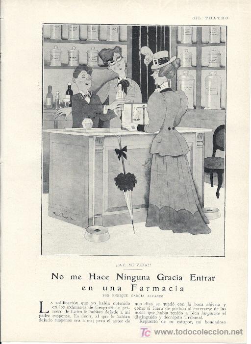 Collezionismo di Riviste e Giornali: No me hace ninguna gracia entrar en una farmacia / cuento de Enrique Garc&iacute;a &Aacute;lvarez - 1928
