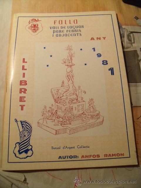 Coleccionismo de revistas y peri&oacute;dicos: Llibret de fallas de Valencia Vall de laguar, pare ferris. A&ntilde;o 1981 LL-41