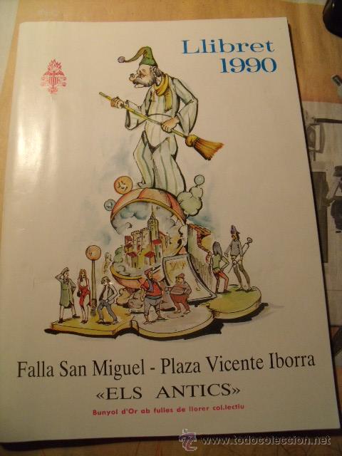 Coleccionismo de revistas y peri&oacute;dicos: Llibret de fallas de Valencia San Miguel y Vicente Iborra A&ntilde;o 1990 LL-97