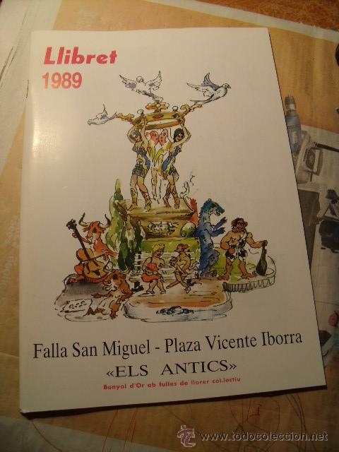 Coleccionismo de revistas y peri&oacute;dicos: Llibret de fallas de Valencia San Miguel y Vicente Iborra A&ntilde;o 1989 LL-95
