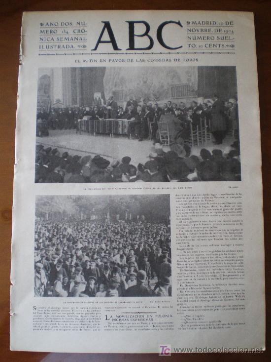 Coleccionismo de Revistas y Peri&oacute;dicos: ABC N&ordm; 134 (10/11/04) LA JUNQUERA LUCA DE TENA DUMONT AEROSTATO CORREOS MADRIDA OLAZAR TREN SILVELA