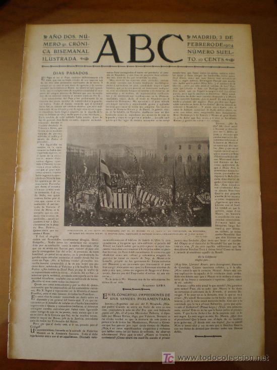 Coleccionismo de revistas y peri&oacute;dicos: ABC N&ordm; 91 (03/02/04) BARCELONA MORET PLASENCIA BERANGER ROBERT RODRIGO SORIANO ARSENIO LINARES