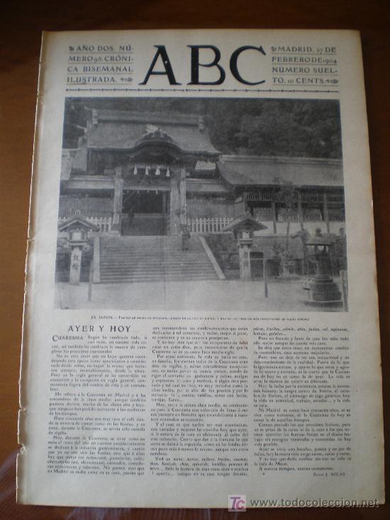 Coleccionismo de revistas y peri&oacute;dicos: ABC N&ordm; 96 (27/02/04) VLADIVOSTOK CORU&Ntilde;A DOCTOR GARRIDO LLOBREGAT