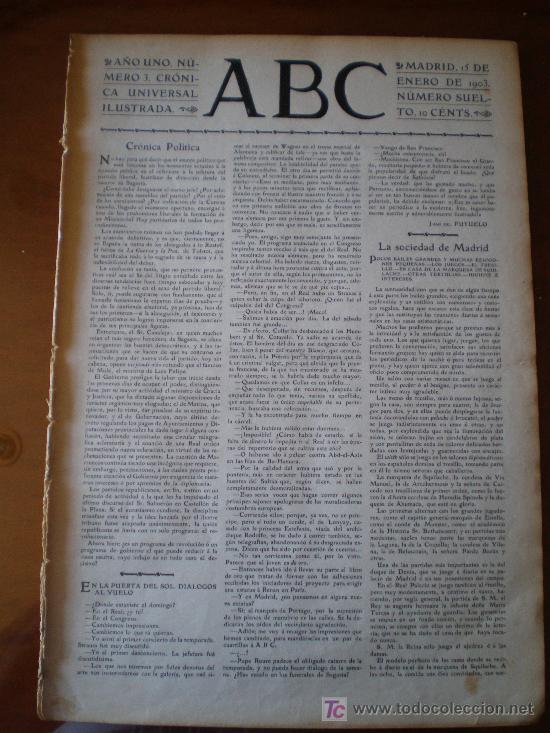Coleccionismo de revistas y peri&oacute;dicos: ABC N&ordm; 3 (15/01/03) ZAMORA SAGASTA CASTELLON DUQUE SOTOMAYOR CORDELAS FEZ PARDO BAZAN ORTIGUEIRA