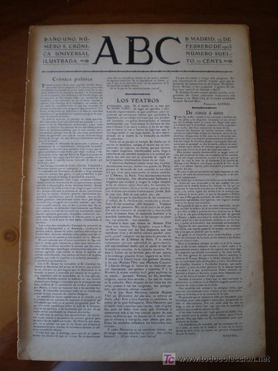 Coleccionismo de Revistas y Peri&oacute;dicos: ABC N&ordm; 8 (19/02/03) ANDORRA CIUDAD REAL MAURA SERRANO Y SANZ PODADORES METROPOLITANO