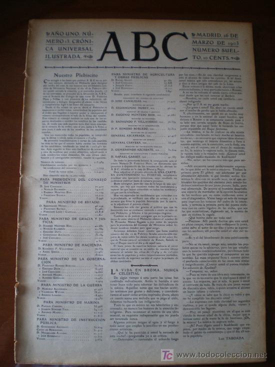 Coleccionismo de revistas y peri&oacute;dicos: ABC N&ordm; 13 (26/03/03) TRANVIA VALENCIA SANTIAGO COIMBRA ZARAGOZA  BARBERO TUDESCOS MANEN MORGANO
