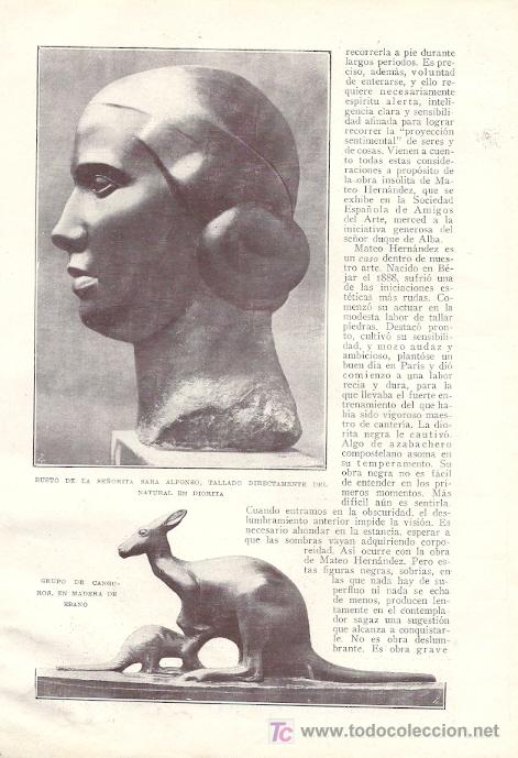 Collezionismo di Riviste e Giornali: La obra del escultor Mateo Hern&aacute;ndez / por Antonio M&eacute;ndez Casal - 1927