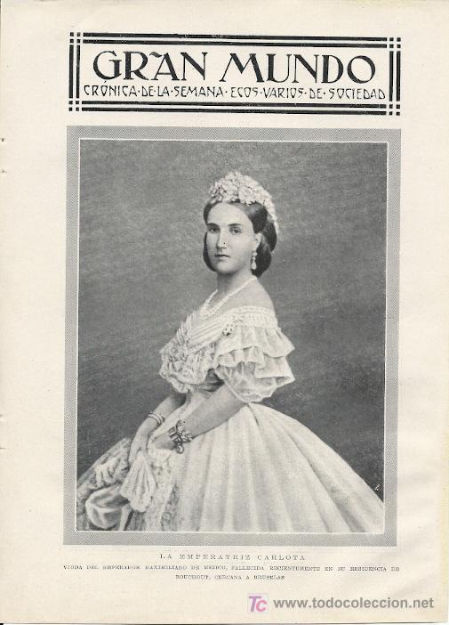 Coleccionismo de Revistas y Peri&oacute;dicos: La emperatriz Carlota, viuda del emperador Maximiliano de M&eacute;jico - 1927
