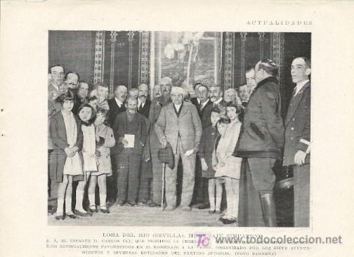 Coleccionismo de Revistas y Peri&oacute;dicos: * LORA DEL R&Iacute;O, Sevilla * Homenaje a la Vejez - 1927