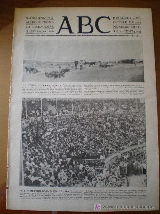 Collection Magazines and Newspapers: ABC N&ordm; 58 (09/10/03) SANTIPONCE SEVILLA PALMA MALLORCA PARDO SALAMANCA ESTELLA PEREZ NIEVA GANADOS