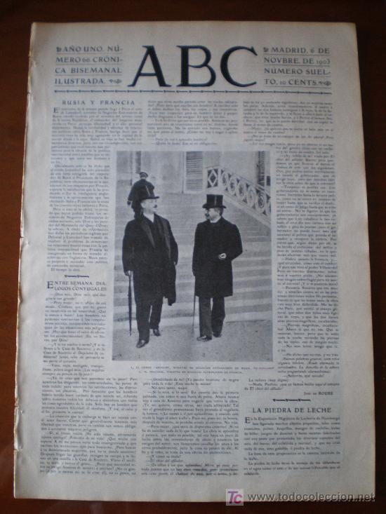 Coleccionismo de revistas y peri&oacute;dicos: ABC N&ordm; 66 (06/11/03) CASTELLON MAHON MALLORCA SANTANDER MAIZALES TANGER JEREZ VALENCIA MAIZ