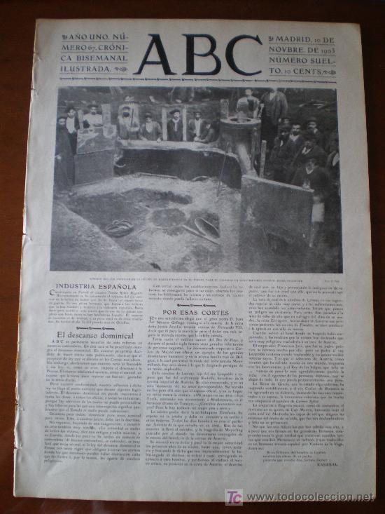 Coleccionismo de Revistas y Peri&oacute;dicos: ABC N&ordm; 67 (10/11/03) CADIZ VALENCIA FERROL QUINTERO TORRES QUEVEDO LAS PALMAS CANARIAS ASILO MADRID