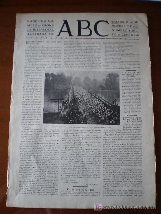 Coleccionismo de Revistas y Peri&oacute;dicos: ABC N&ordm; 70 (20/11/03) VILLA DE NERVA HUELVA RIOTINTO MINAS DON BENITO BADAJOZ FOYOS VALENCIA MELILLA