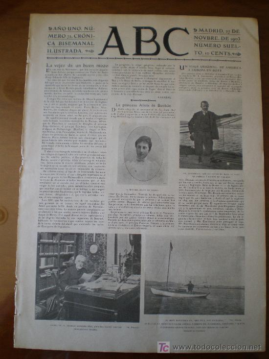 Coleccionismo de revistas y peri&oacute;dicos: ABC N&ordm; 72 (27/11/03) OLITE TERUEL LOOPING RETAMARES LOPEZ-ROBERTS CUEVA FORADADA ECHEGARAY MONTERO