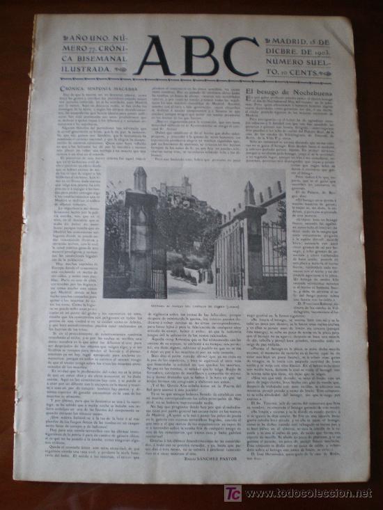 Coleccionismo de revistas y peri&oacute;dicos: ABC N&ordm; 77 (15/12/03) CEMENTERIO PORTUGAL SANTO&Ntilde;A CANTABRIA LISBOA BANDA MUNICIPAL VALENCIA