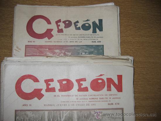 Collezionismo di Riviste e Giornali: GEDE&Oacute;N PERI&Oacute;DICO SEMANAL DE 1.905.