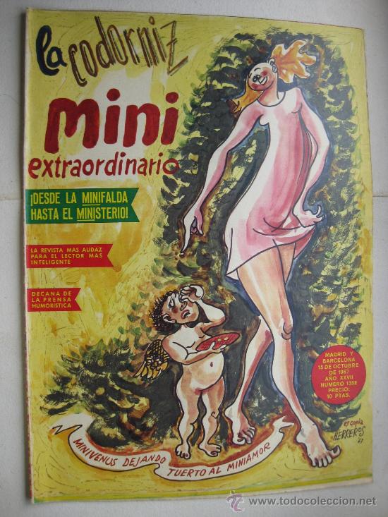 Coleccionismo de Revistas y Peri&oacute;dicos: LA CODORNIZ 1352 EXTRA DEDICADO A LA MINI - PORTADA HERREROS