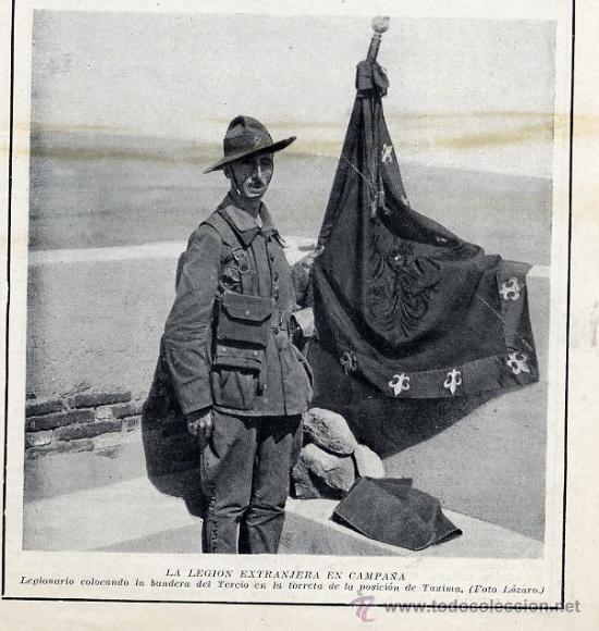 Coleccionismo de revistas y peri&oacute;dicos: MARRUECOS 1921 BANDERA TERCIO Y LEGION HOJA REVISTA