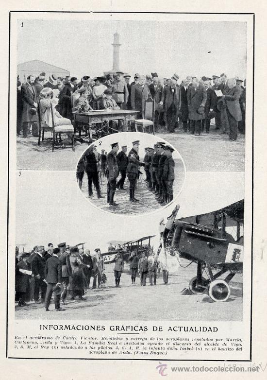 Coleccionismo de revistas y peri&oacute;dicos: CUATRO VIENTOS 1921 AERODROMO AVIACION HOJA REVISTA