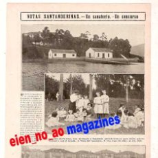 Coleccionismo de Revistas y Periódicos: HOJA DE REVISTA~1910 SANTANDER EL LAZARETO DE PEDROSA~CICLISMO COPA SANTANDER