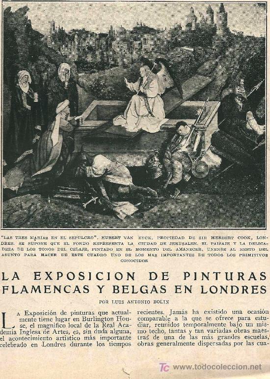 Collezionismo di Riviste e Giornali: Exposici&oacute;n de pinturas flamencas y belgas en Londres ( I y II, completo) - 1927