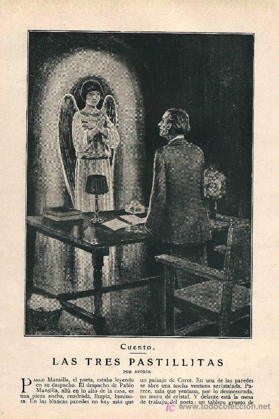 Coleccionismo de Revistas y Peri&oacute;dicos: Cuento: las tres pastillitas / por Azor&iacute;n, con dibujos de Echea - 1927