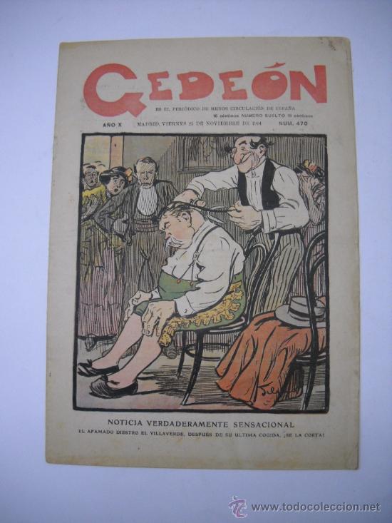 Collection Magazines and Newspapers: GEDE&Oacute;N, PERI&Oacute;DICO SAT&Iacute;RICO NOVIEMBRE1904 . ILUSTRADOR SILENO . 21X30,5 CMS