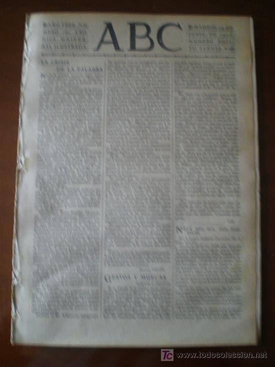 Coleccionismo de revistas y peri&oacute;dicos: ABC N&ordm; 160 (19/06/05) MADRID SANZ DEL RIO REJONEO TOROS