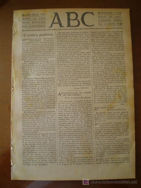 Coleccionismo de revistas y peri&oacute;dicos: ABC N&ordm; 172 (01/07/05) MONDO&Ntilde;EDO LUGO VALENCIA KUROKI JAPON RUSIA ODESSA