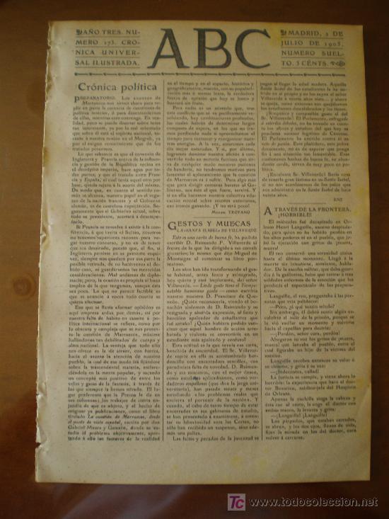 Coleccionismo de revistas y peri&oacute;dicos: ABC N&ordm; 173 (02/07/05) ESTEPA SEVILLA VALENCIA GOLFO ICUE BARCELONA ODESSA