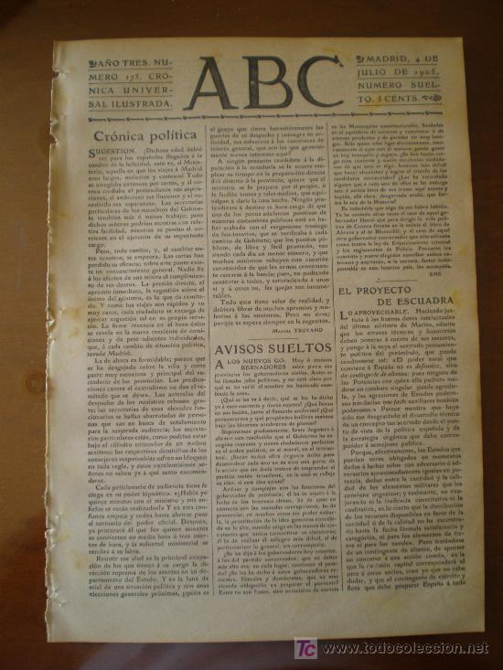 Coleccionismo de revistas y peri&oacute;dicos: ABC N&ordm; 175 (04/07/05) BARCELONA NAUTICA ODESSA SEBASTOPOLLA GRANJA AUTOMOVIL ACCIDENTE