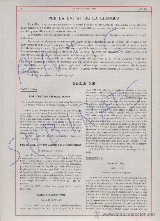 Coleccionismo de revistas y peri&oacute;dicos: ILUSTRACI&Oacute; CATALANA ANY 1916 EL CATALA.EVOLUCI&Oacute; DE LA LLENGUA DE CATALUNYA UNITAT DE LA LLENGUA.